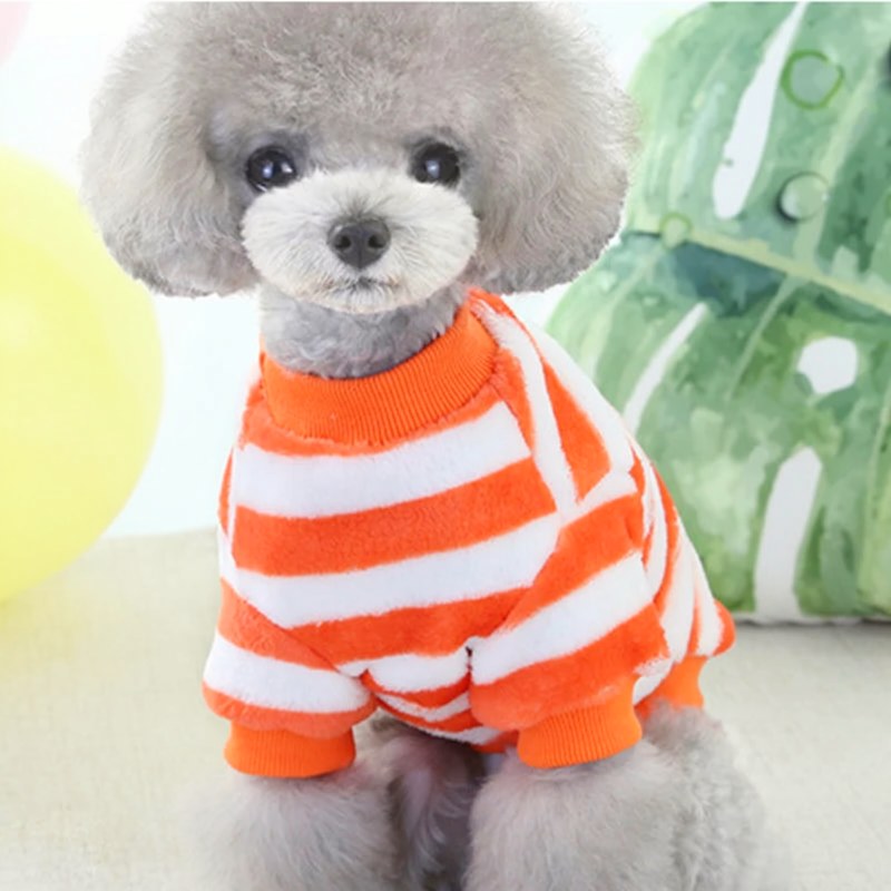 Sudadera con Capucha de Franela a Rayas Arcoíris para Perro