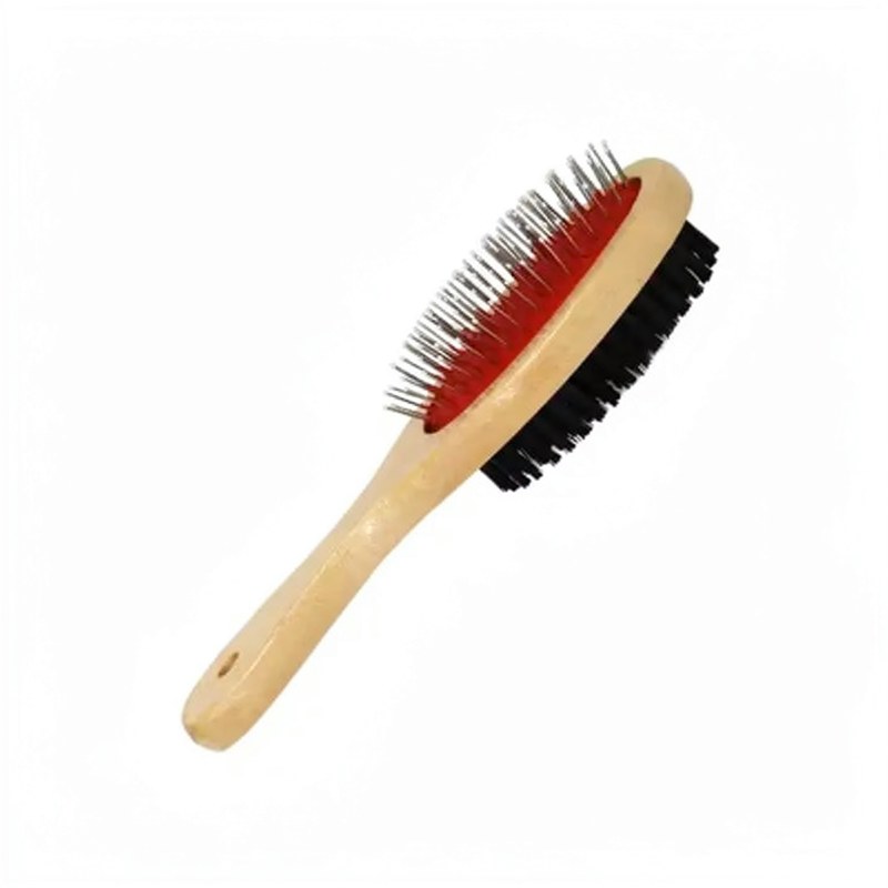 Double-Sided Wooden Pet Grooming Comb