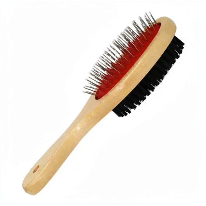 Double-Sided Wooden Pet Grooming Comb