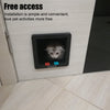 Pet Door with 4-Way Lock for Cats and Dogs - Secure, Weatherproof Flap