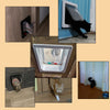 Pet Door with 4-Way Lock for Cats and Dogs - Secure, Weatherproof Flap